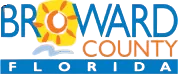 Broward County Florida logo with sun and wave design.