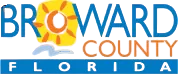 Broward County Florida logo with sun and wave design.
